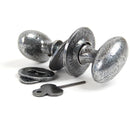 From The Anvil - Oval Mortice/Rim Knob Set - Pewter Patina - 33644 - Choice Handles