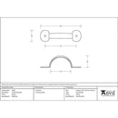 From The Anvil - 4" Bean D Handle - Pewter Patina - 33645 - Choice Handles