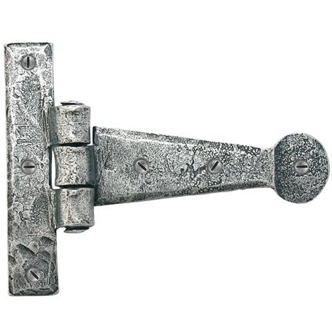 From The Anvil - 4" Penny End T Hinge (pair) - Pewter Patina - 33650 - Choice Handles
