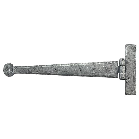 From The Anvil - 12" Penny End T Hinge (pair) - Pewter Patina - 33652 - Choice Handles