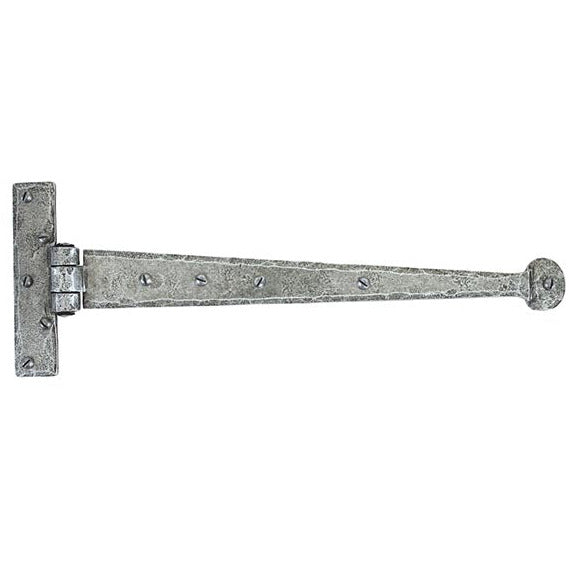 From The Anvil - 15" Penny End T Hinge (pair) - Pewter Patina - 33653 - Choice Handles