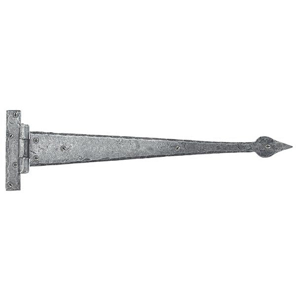 From The Anvil - 18" Arrow Head T Hinge (pair) - Pewter Patina - 33654 - Choice Handles