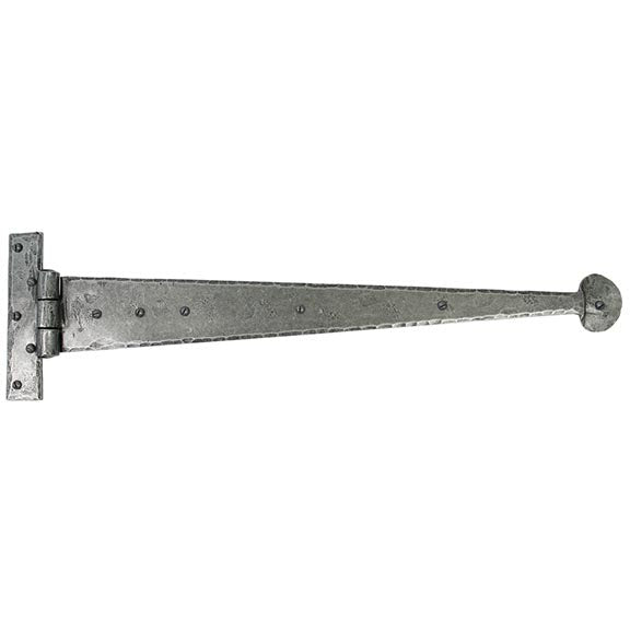 From The Anvil - 22" Penny End T Hinge (pair) - Pewter Patina - 33655 - Choice Handles