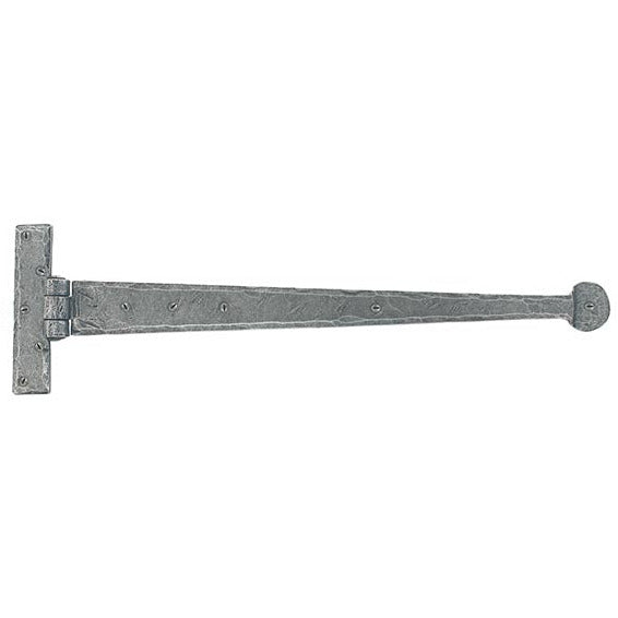 From The Anvil - 18" Penny End T Hinge (pair) - Pewter Patina - 33656 - Choice Handles