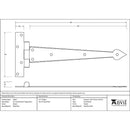 From The Anvil - 12" Arrow Head T Hinge (pair) - Pewter Patina - 33657 - Choice Handles