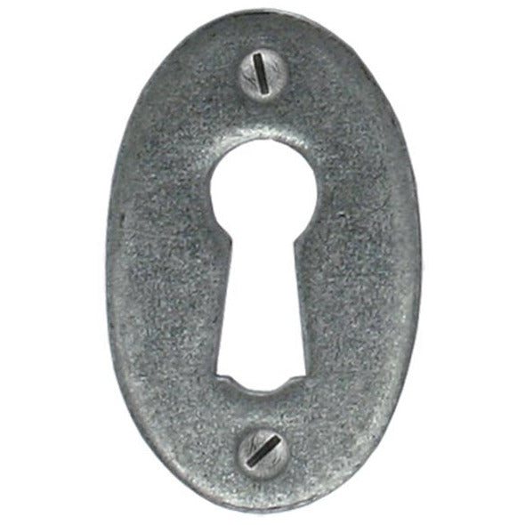 From The Anvil - Oval Escutcheon - Pewter Patina - 33665 - Choice Handles