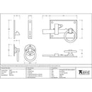 From The Anvil - Cottage Latch - RH - Pewter Patina - 33667 - Choice Handles