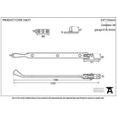 From The Anvil - 8" Peardrop Stay - Pewter Patina - 33677 - Choice Handles