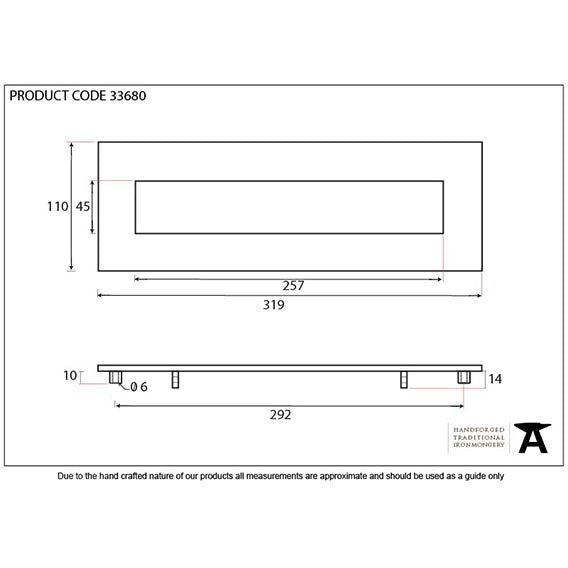 From The Anvil - Large Letter Plate - Pewter Patina - 33680 - Choice Handles