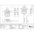 From The Anvil - Shakespeare Latch Set - Pewter Patina - 33685 - Choice Handles