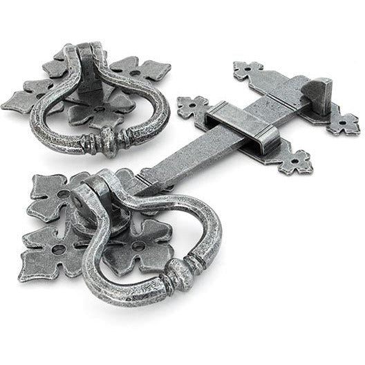 From The Anvil - Shakespeare Latch Set - Pewter Patina - 33685 - Choice Handles