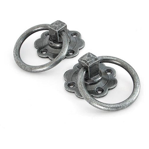 From The Anvil - Ring Turn Handle Set - Pewter Patina - 33689 - Choice Handles