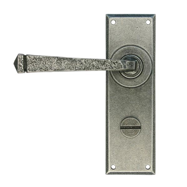 From The Anvil - Avon Lever Bathroom Set - Pewter Patina - 33702 - Choice Handles