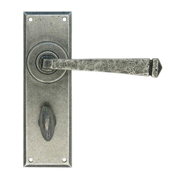 From The Anvil - Avon Lever Bathroom Set - Pewter Patina - 33702 - Choice Handles
