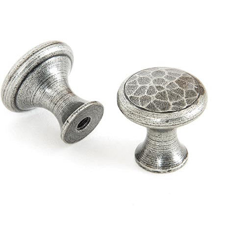 From The Anvil - Hammered Cabinet Knob - Small - Pewter Patina - 33705 - Choice Handles