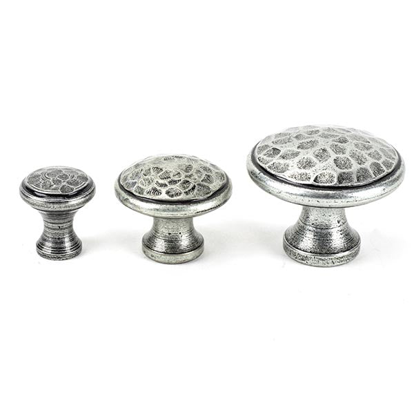 From The Anvil - Hammered Cabinet Knob - Small - Pewter Patina - 33705 - Choice Handles
