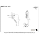 From The Anvil - 16mm Monkeytail Espag - LH - Pewter Patina - 33714 - Choice Handles