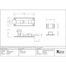 From The Anvil - 4" Straight Knob Bolt - Pewter Patina - 33720 - Choice Handles