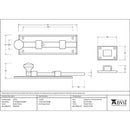 From The Anvil - 6" Straight Knob Bolt - Pewter Patina - 33723 - Choice Handles