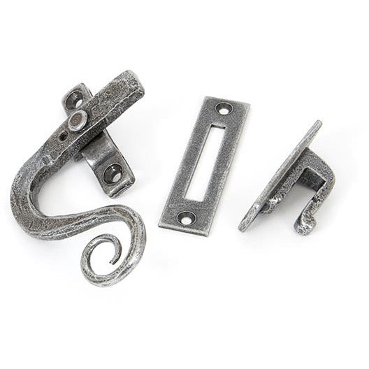 From The Anvil - Locking Monkeytail Fastener - LH - Pewter Patina - 33725 - Choice Handles