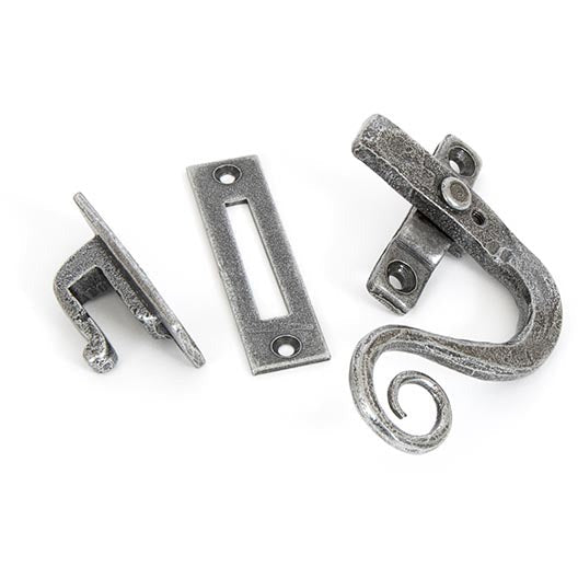 From The Anvil - Locking Monkeytail Fastener - RH - Pewter Patina - 33726 - Choice Handles