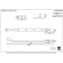 From The Anvil - 10" Cast Peardrop Stay - Black - 33744 - Choice Handles