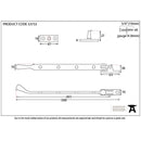 From The Anvil - 10" Peardrop Stay - Polished Chrome - 33753 - Choice Handles