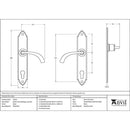 From The Anvil - Gothic Curved Lever Espag. Lock Set - Black - 33764 - Choice Handles