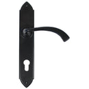 From The Anvil - Gothic Curved Lever Espag. Lock Set - Black - 33764 - Choice Handles