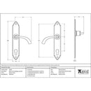 From The Anvil - Gothic Curved Lever Espag. Lock Set - Pewter Patina - 33765 - Choice Handles