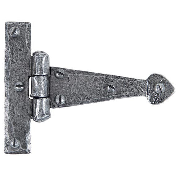 From The Anvil - 4" Arrow Head T Hinge (pair) - Pewter Patina - 33774 - Choice Handles