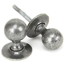 From The Anvil - Round Mortice/Rim Knob Set - Pewter Patina - 33778 - Choice Handles