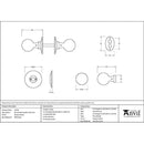 From The Anvil - Round Mortice/Rim Knob Set - Pewter Patina - 33778 - Choice Handles