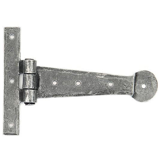 From The Anvil - 6" Penny End T Hinge (pair) - Pewter Patina - 33788 - Choice Handles
