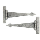 From The Anvil - 9" Arrow Head T Hinge (pair) - Pewter Patina - 33790 - Choice Handles