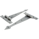 From The Anvil - 9" Arrow Head T Hinge (pair) - Pewter Patina - 33790 - Choice Handles