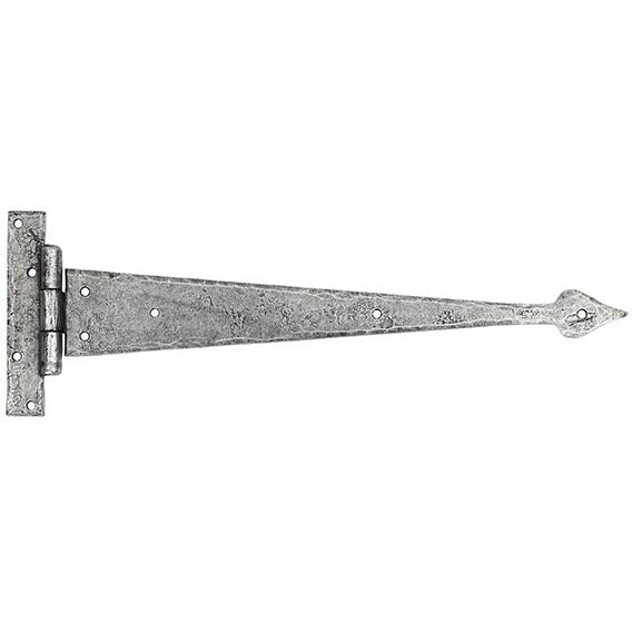 From The Anvil - 15" Arrow Head T Hinge (pair) - Pewter Patina - 33791 - Choice Handles