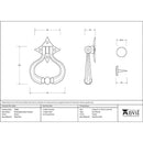 From The Anvil - Shakespeare Door Knocker - Pewter Patina - 33805 - Choice Handles