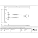From The Anvil - 9" Arrow Head T Hinge (pair) - Black - 33806 - Choice Handles