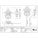 From The Anvil - Shakespeare Latch Set - Black - 33819 - Choice Handles