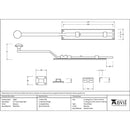 From The Anvil - 10" French Door Bolt - Beeswax - 33857 - Choice Handles