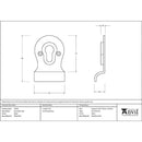 From The Anvil - Euro Door Pull - Black - 33875 - Choice Handles