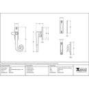 From The Anvil - Locking Deluxe Monkeytail Fastener - RH - Black - 33881 - Choice Handles