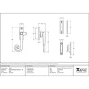 From The Anvil - Locking Deluxe Monkeytail Fastener - LH - Black - 33882 - Choice Handles