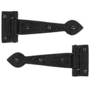 From The Anvil - 6" Cast T Hinge (pair) - Black - 33884 - Choice Handles