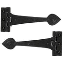 From The Anvil - 10½" Cast T Hinge (pair) - Black - 33885 - Choice Handles
