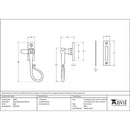 From The Anvil - Shepherd's Crook Fastener - Black - 33956 - Choice Handles