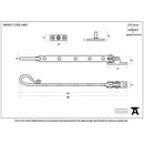 From The Anvil - 12" Shepherd's Crook Stay - Black - 33962 - Choice Handles