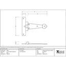 From The Anvil - 4" Arrow Head T Hinge (pair) - Black - 33971 - Choice Handles