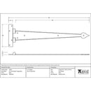 From The Anvil - 18" Arrow Head T Hinge (pair) - Black - 33974 - Choice Handles